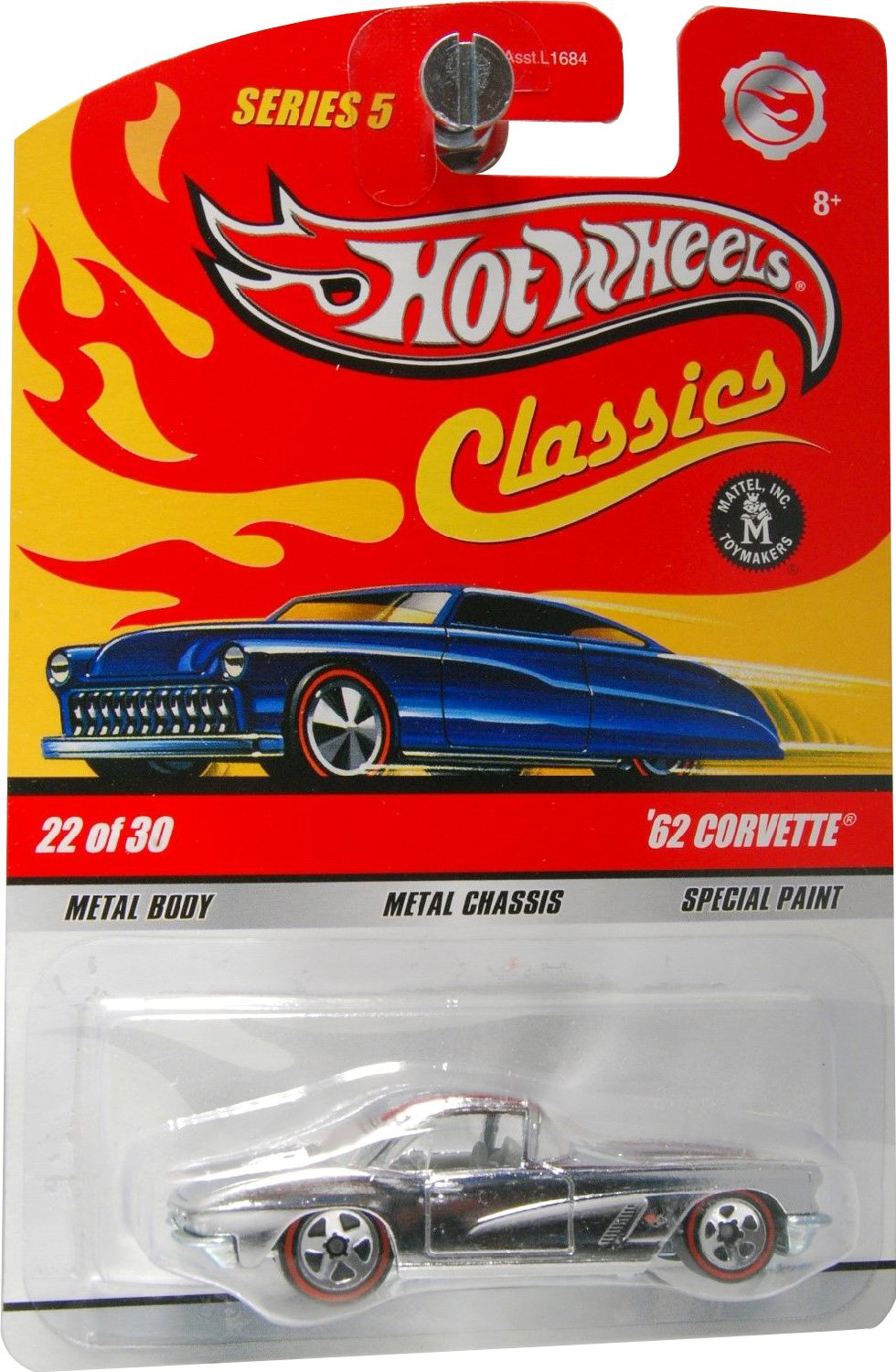 Hot Wheels Classics series 5, 22 of 30 '62 Corvette Silver Chrome